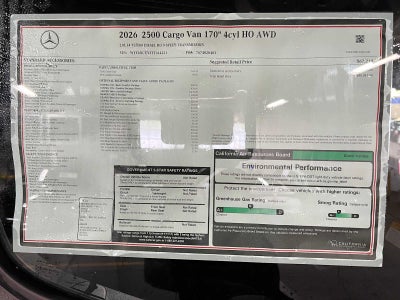 2026 Mercedes-Benz Sprinter 2500 High Roof I4 Diesel HO 170 AWD