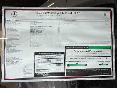 2026 Mercedes-Benz Sprinter 2500 High Roof I4 Diesel HO 170 AWD