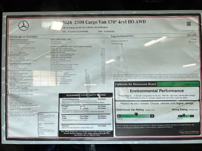 2026 Mercedes-Benz Sprinter 2500 High Roof I4 Diesel HO 170 AWD