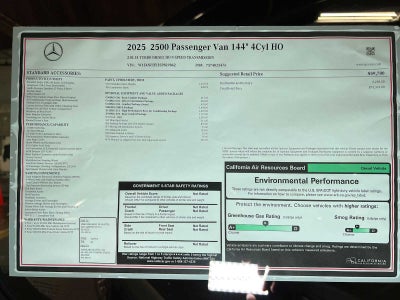 2025 Mercedes-Benz Sprinter Passenger Van 2500 Standard Roof I4 Diesel HO 144" RWD