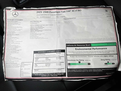 2025 Mercedes-Benz Sprinter Passenger Van 2500 Standard Roof I4 Diesel HO 144 RWD