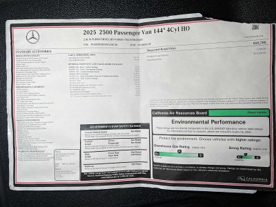 2025 Mercedes-Benz Sprinter Passenger Van 2500 Standard Roof I4 Diesel HO 144 RWD