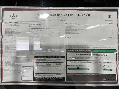 2026 Mercedes-Benz Sprinter Passenger Van 2500 Standard Roof I4 Diesel HO 144 AWD