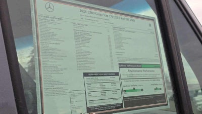 2026 Mercedes-Benz Sprinter Cargo Van 2500 High Roof I4 Diesel HO 170 Extended AWD