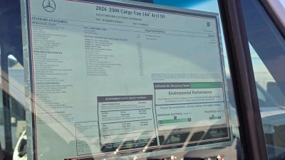 2026 Mercedes-Benz Sprinter 2500 Standard Roof I4 Diesel 144 RWD