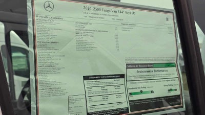 2026 Mercedes-Benz Sprinter 2500 Standard Roof I4 Diesel 144 RWD