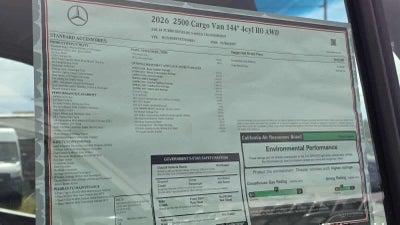 2026 Mercedes-Benz Sprinter 2500 Standard Roof I4 Diesel HO 144 AWD