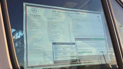 2026 Mercedes-Benz Sprinter 2500 Standard Roof I4 Diesel HO 144 AWD