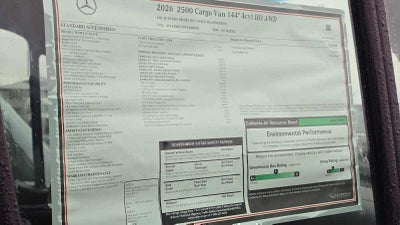 2026 Mercedes-Benz Sprinter 2500 Standard Roof I4 Diesel HO 144 AWD