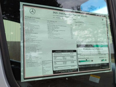 2025 Mercedes-Benz Sprinter Passenger Van 2500 Standard Roof I4 Diesel HO 144" RWD