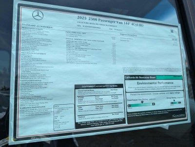 2025 Mercedes-Benz Sprinter Passenger Van 2500 Standard Roof I4 Diesel HO 144 RWD