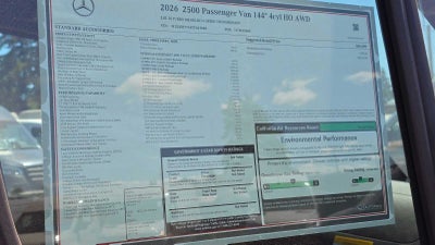 2026 Mercedes-Benz Sprinter Passenger Van 2500 Standard Roof I4 Diesel HO 144 AWD